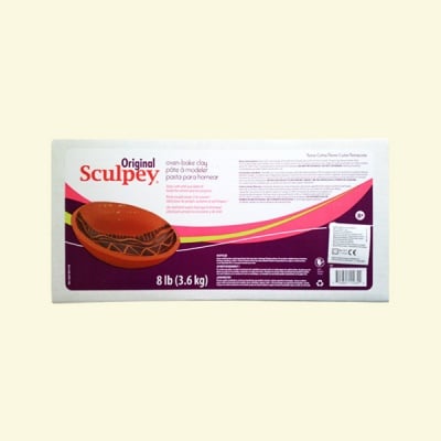 Полимерна глина Original TerraCotta Sculpey, 3.6kg, червено-кафяв