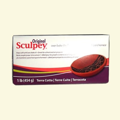 Полимерна глина Original TerraCotta Sculpey, 454g, червено-кафяв