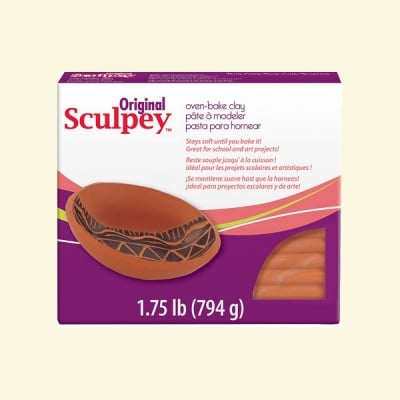 Полимерна глина Original TerraCotta Sculpey, 794g, червено-кафяв