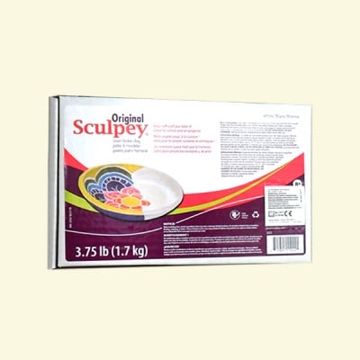 Полимерна глина Original WHITE Sculpey, 1.7kg, бял