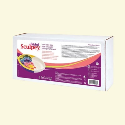 Полимерна глина Original WHITE Sculpey, 3.6kg, бял