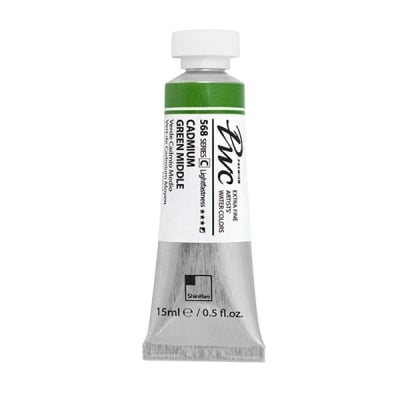 Водна боя PWC, 15 ml, CADMIUM GREEN MIDDLE