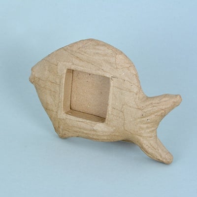 Рамка - риба от папие маше, 17,5 x 11 x 2 cm