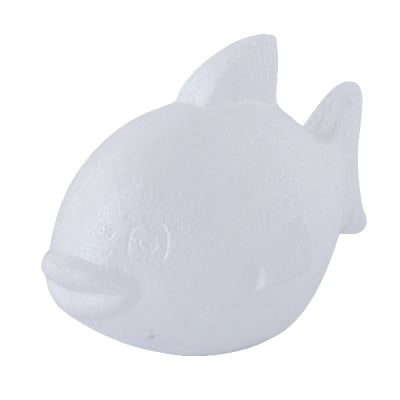 Рибка от стиропор, бял, H 130 mm