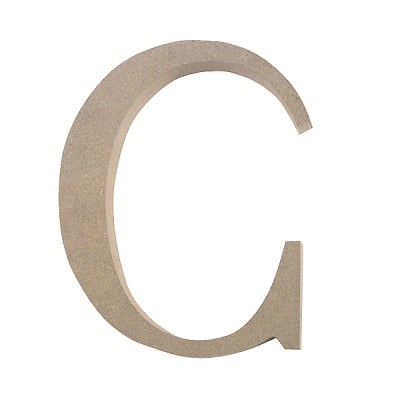 Декоративен символ RicoDesign, "C", MDF, 4,1x3,3 cm