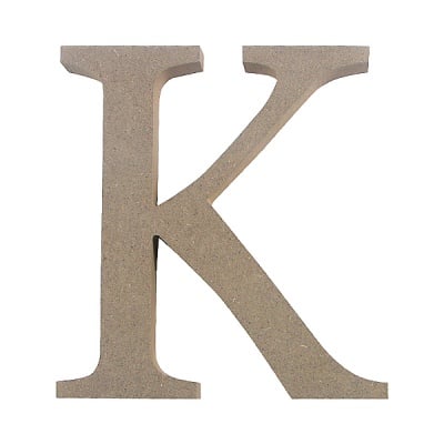 Декоративен символ RicoDesign, "K", MDF, 4,1x3,9 cm