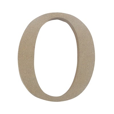 Декоративен символ RicoDesign, "O", MDF, 4,1x3,7 cm
