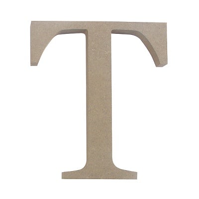 Декоративен символ RicoDesign, "T", MDF, 4,1x3,6 cm