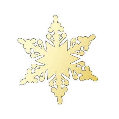 Декоративна фигура RicoDesign, КРИСТАЛ 2, GOLD, 8.1/9.3 cm