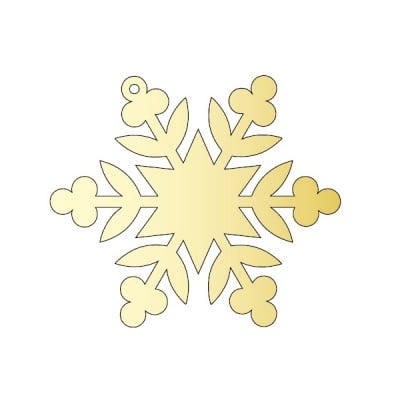 Декоративна фигура RicoDesign, КРИСТАЛ 3, GOLD, 7.8/9 cm