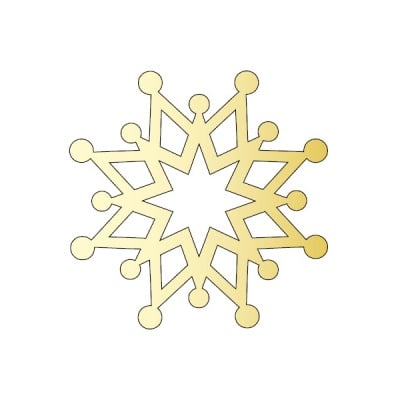 Декоративна фигура RicoDesign, КРИСТАЛ 4, GOLD, 4 8/8 cm