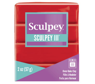 Полимерна глина Sculpey III, 57g, червено