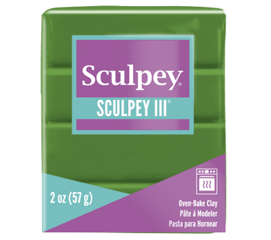 Полимерна глина Sculpey III, 57g, листно зелено