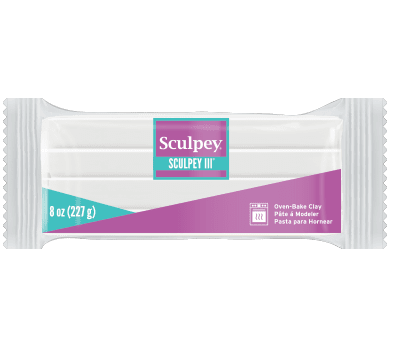 Полимерна глина Sculpey III, 226g, бяло