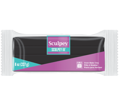 Полимерна глина Sculpey III, 226 g, черно