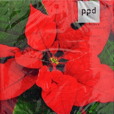 Салфетка Коледна звезда PPD, 33 x 33 cm, пак.20 бр.