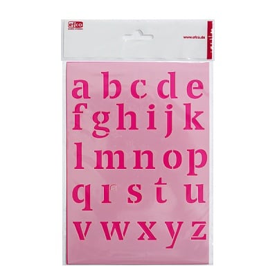 Шаблон, малки букви, A 5