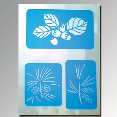 Шаблон самозалепващ, клонки, 3 части, DIN A5