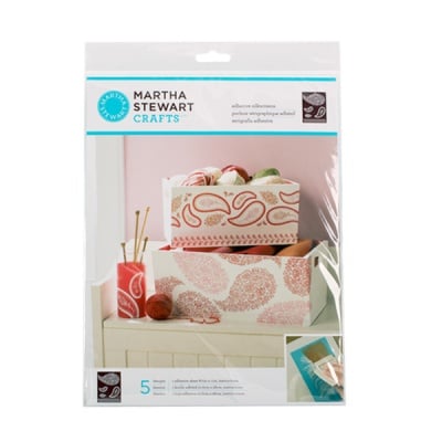 Шаблон самозалепящ фин Martha Stewart, Floral Paisley, 22 x 28 cm