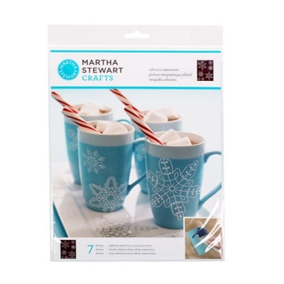 Шаблон самозалепящ фин Martha Stewart, Snowflakes, 22 x 28 cm