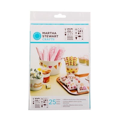 Шаблон самозалепящ Martha Stewart, Birthday Cheers, 14 x 19 cm, 2 броя