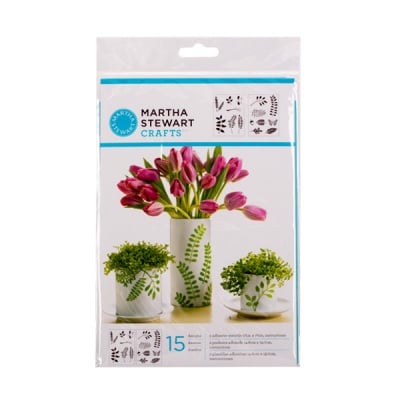 Шаблон самозалепящ Martha Stewart, Leaves, 14 x 19 cm, 2 броя