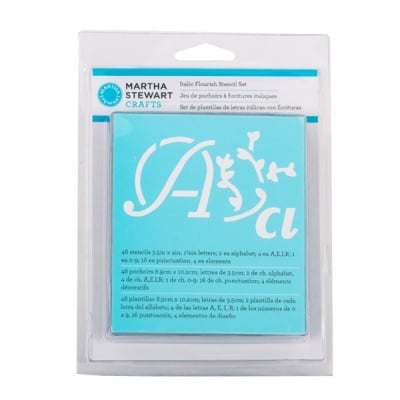 Шаблон символен Martha Stewart, Italic Flourish, 8,9 x 10,2 cm, 48 броя