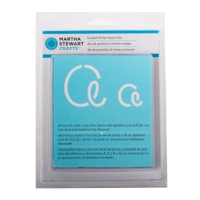 Шаблон символен Martha Stewart, Looped Script, 8,9 x 10,2 cm, 48 броя