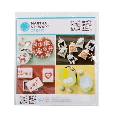 Шаблон среден Martha Stewart, Holiday Icons, 22 x 24 cm, 2 броя