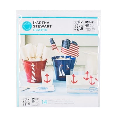Шаблон среден Martha Stewart, Nautical Study, 22 x 24 cm, 2 броя