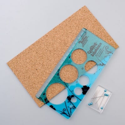 Шаблон за квилинг, Кръгове 5-40 mm, 16 x 7,5 cm, 8 части