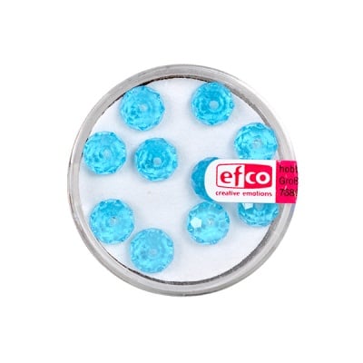 Шлифовани, многост. перли Brilliance, 6x8 mm, 10 бр., лазурносини