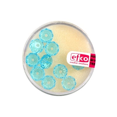 Шлифовани, многост. перли Brilliance, 6x8 mm, 10 бр., светлотюркоазени