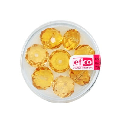 Шлифовани, многост. перли Brilliance, 8x12 mm, 8 бр., светъл топаз