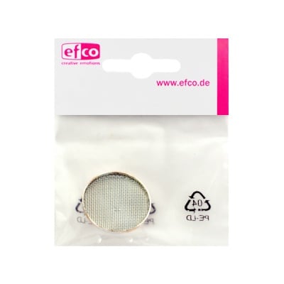 Сито - основа за брошка, кръг, 25 mm, посребрена