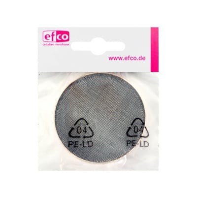 Сито - основа за брошка, кръг, 49 mm, посребрена