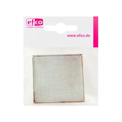 Сито - основа за брошка, квадрат, 36 х 36 mm, посребрена