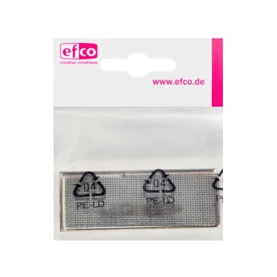 Сито - основа за брошка, правоъгълник, 50 х 20 mm, посребрена