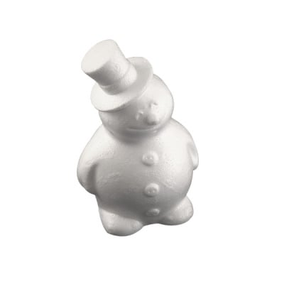 Снежен човек от стиропор, бял, H 170 mm