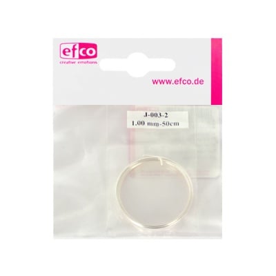 Сребърна бижутерска тел, 1,0 mm x 50 cm, Silver 925