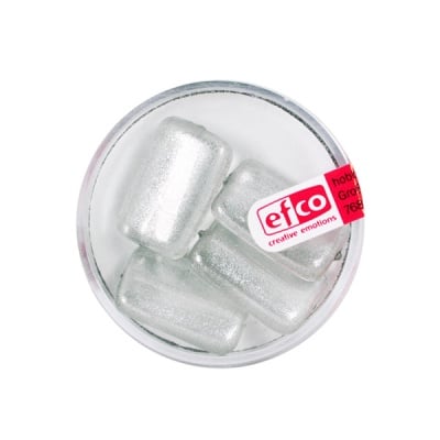 Стъклени перли, металик, 19x12 mm, 4 бр., прозрачно-сребристи