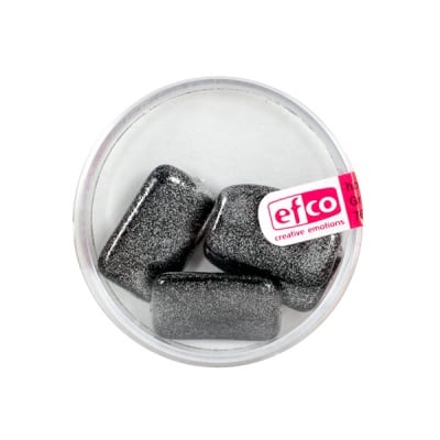 Стъклени перли, металик, 19x12 mm, 4 бр., сребристо черни