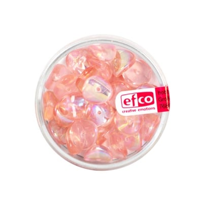 Стъклени перли Nuggets, 4x9 mm, 30 бр., светлорозови AB