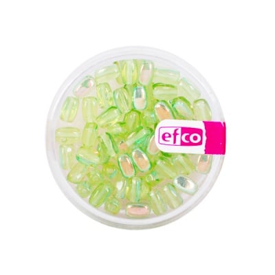 Стъклени перли с овална форма, 6x4 mm, 60 бр., цвят - маслина AB