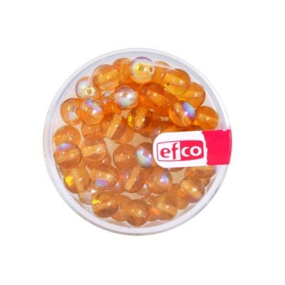 Стъклени перли сфера, 6 mm, 50 бр., кафяви AB