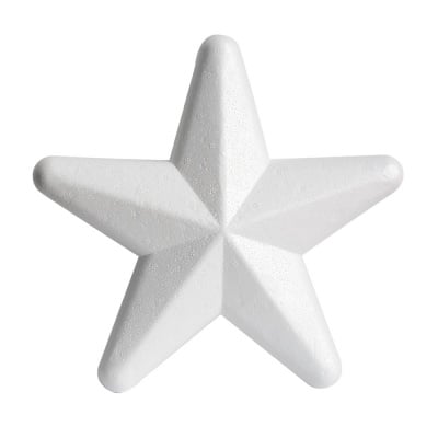 Звезда от стиропор, бял, 200 mm