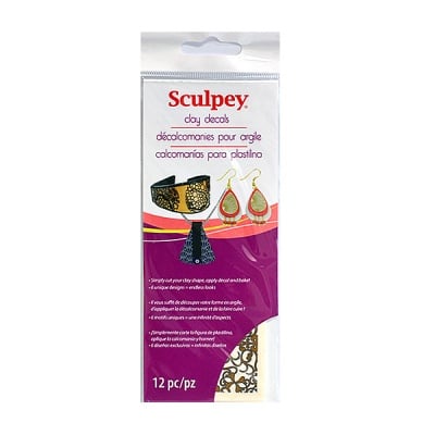 Стикер за декорация от глина Sculpey, 12 части