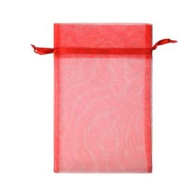 Торбичка подаръчна шифон, 15 X 24 cm, червена