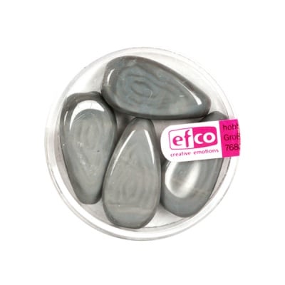 Триъгълни перли Silky, 23x12 mm, 4 бр., сив мат