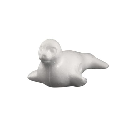Тюлен от стиропор, бял, H 180 mm
